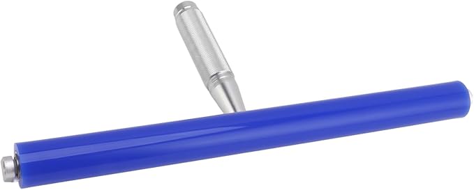Silicone Manual Lint Remover Roller with Metal Handle Effortless Static Fabric & Pet Hair Cleaner,Heat 12 Inch Reusable Tool