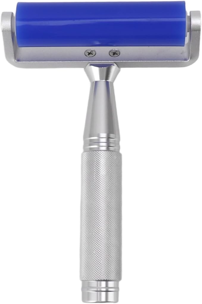 Silicone Lint Remover Roller with Metal Handle Reusable Static Fabric for Clothes,Couch & Pet Hair,Easy Grip 12in Tool