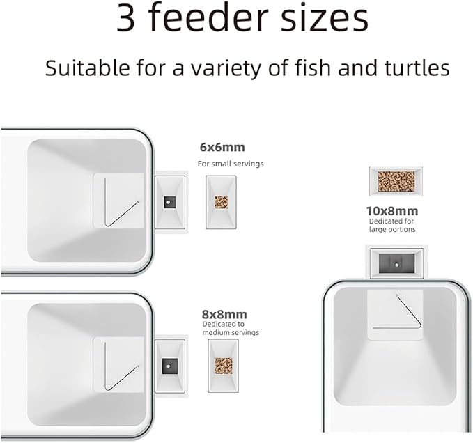 Geevorks WiFi Fish Feeder Automatic Dispenser,Automatic Fish Feeder for Aquarium,Intelligent,Precise Food Distribution,with App Control Timer USB Powered,for Diameter Less Than 4mm Food