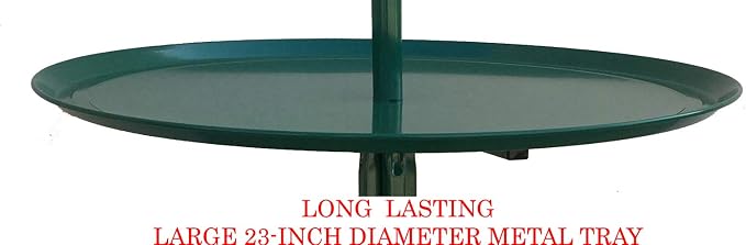 Large 23" Play T-Stand Perch Metal Base Parrot Bird Cage Amazon African Grey Macaw Cockatoo (23", Green)