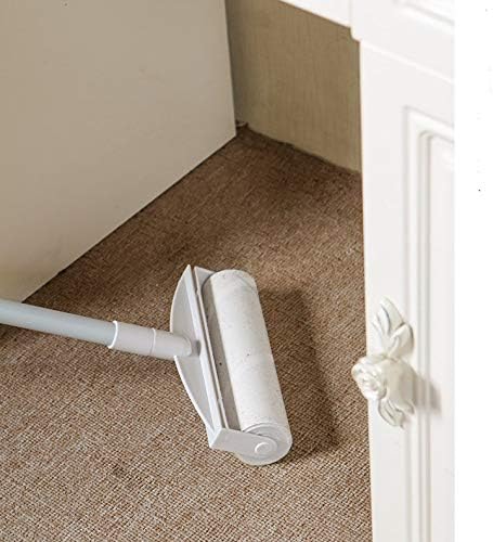 Long Handle Tear-Off Sticky Paper Roller Floor Portable Retractable Brush for Hair Cloth Furniture Dog Wool Sheet