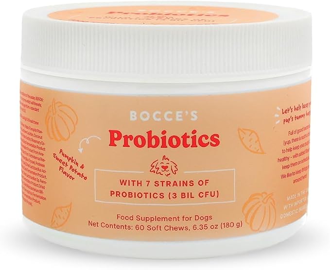 Bocce's Bakery Pumpk’n Spice Treats + Probiotic Supplement Bundle for Dogs – All-Natural, Wheat-Free Cookies & 7 Strains of Probiotics to Support Digestion – Baked in The USA with Real Ingredients