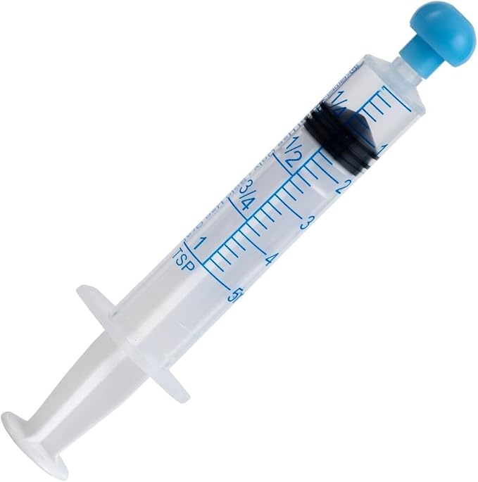 ONE-CARE 5ml Oral Syringe with Cap - Sterile, Individually Wrapped - 100 Syringes, Slip Tip, Uses include oral administration of medicine for infants, adults and animals