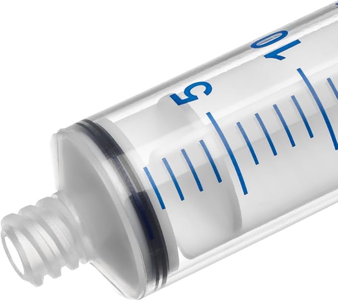 BASIK 35cc Silicone O Ring Style ENFit Feeding Syringe With Caps Individually Wrapped 8/Pack Reusable - This is only compatible with an ENFit connection. Confirm that you use ENFit before ordering.