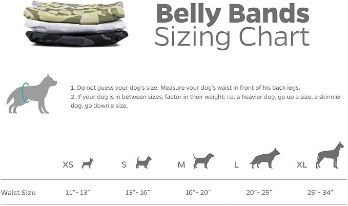 Pet Parents® Washable Belly Bands for Male Dogs (3pack) + Extendrs® of Durable Dog Diapers Male, Premium Male Dog Diapers & Dog Wraps (Large, Camo)