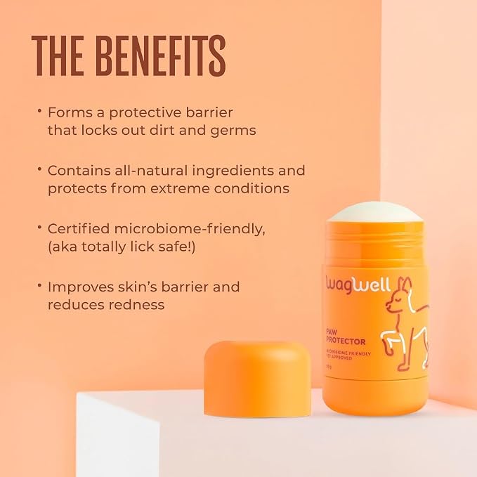 WagWell Grooming Bundle | Paw Protector and Wipes - Vet-Approved & Microbiome-Friendly Dog Paw Pad & Nose Balm - Hypoallergenic, Fragrance Free, Microbiome-Friendly Grooming Wipes | $32 Value