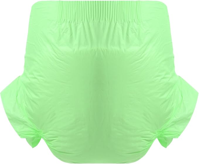 CutiePlusU Disposable Diaper 10 Pieces Protective Underwear Absorbent Briefs Dry Surface- Green (Medium 28"-38")