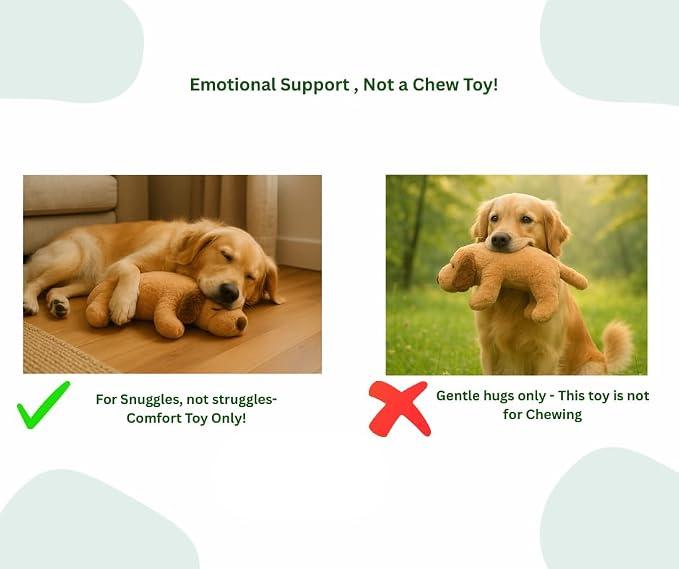 Calming Puppy Toy with Heartbeat for Anxiety Relief for Dogs and Cats, Chew Toy for Dental & Mental Stimulation, Heartbeat Puppy Toy Sleep Aid, Crate Training & New Dog Parent Gift Set