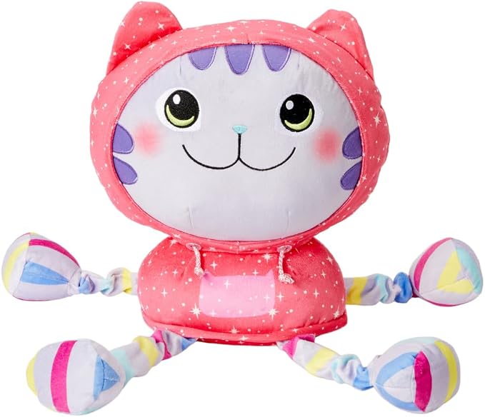 DreamWorks Gabby's Dollhouse DJ Catnip Bedding Super Soft Plush Cuddle Pillow Buddy, (Officially Licensed Product) By Franco