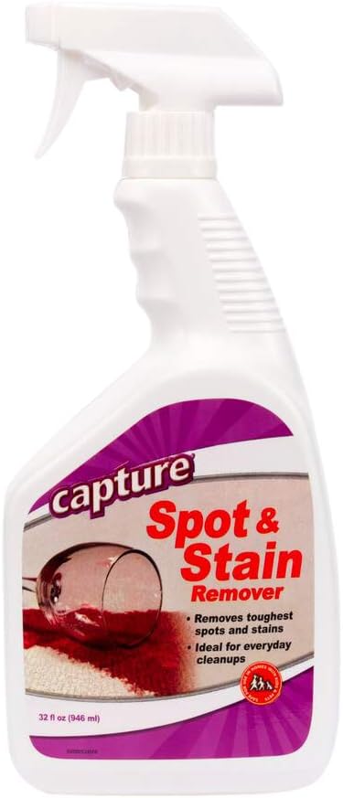 Capture Carpet & Rug Dry Cleaner w/Resealable lid (4 Pound) and Capture Spot and Stain Remover Carpet, Couch, Sofa Cleaner (32 oz) Bundle
