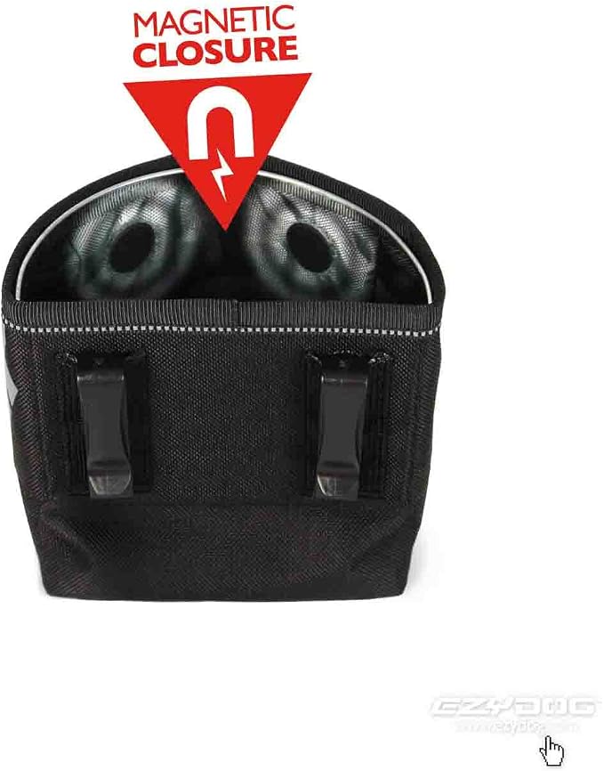 EzyDog SnakPak Wearable Dog Treat Bag Training Pouch with Magnetic Closure, Zipper Pocket, and Belt (Red)