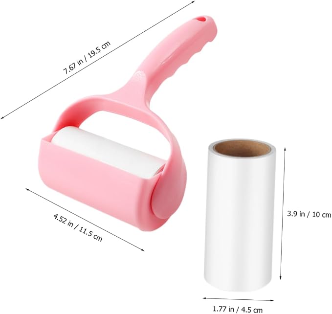 3sets Pet Lint Roller Portable Hair Removal Tool for Clothes Furniture Sticky Lint Remover for Pet Hair Includes Handle Dust Cover for Home Travel