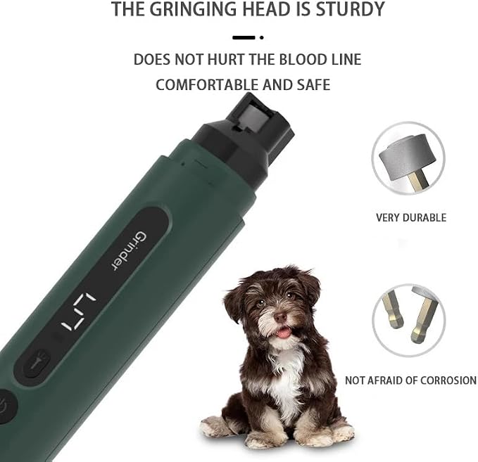 Accesspet 5-Speed Electric Pet Nail Grinder for Dogs & Cats – Ultra-Quiet, Safe, Ergonomic Nail Trimmer for Easy, Stress-Free Home Grooming & Professional-Quality Nail Care for All Pets