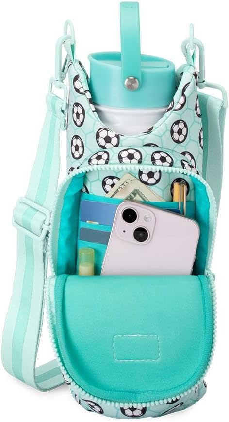 Swig Life Water Bottle Sling Bag, Water Bottle Holder with Adjustable Strap, Carrier Bag with Zippered Phone Pocket, Holds 36oz (Side Kick)