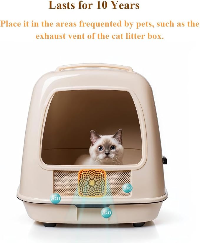 Cat Litter Deodorizer 99%, Pet Odor Eliminator for Strong Odor with Catalyst Filter, Air Purifier Plug In Air Freshener for Home & Pets Litter Box Room Wardrobe Toilet Shoe Cabinet (3-Pack）