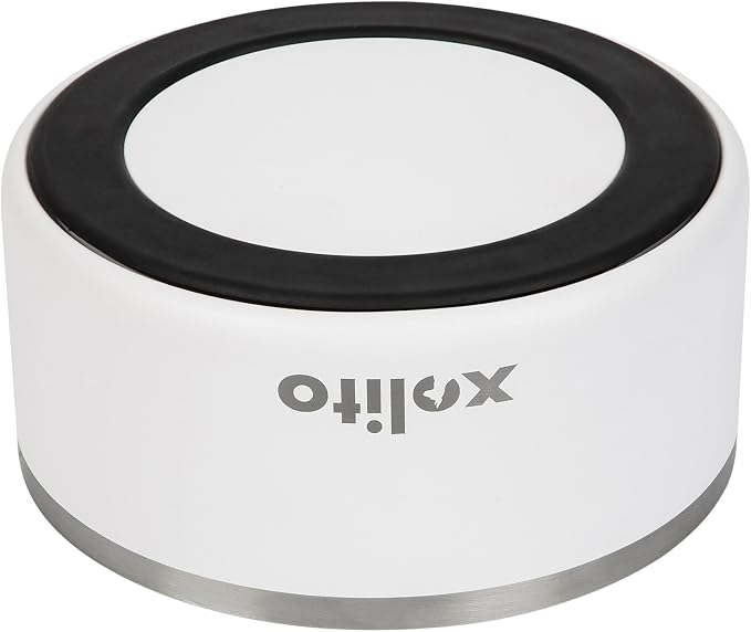 Xolito Pets Stainless Steel Dog Bowl 64 oz - Non-Slip Insulated Water Bowl for Large Dogs - Heavy Duty Double Wall Metal Feeder for Food & Water, Dishwasher Safe (White)