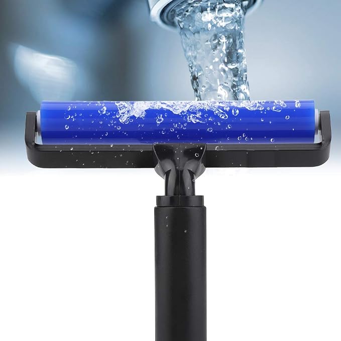 Dust Removal Silicone Roller Anti Static Roller Brush Four Sizes nual Cleaner Tool for Dust Pet Hair Clothes Carpet Furniture(6in)