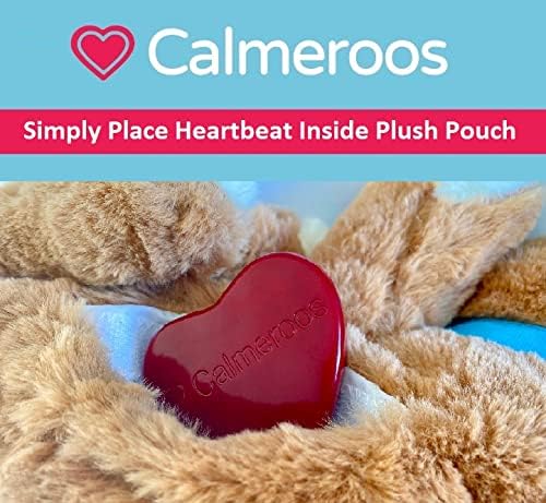 Plush Heartbeat Toy - Calming Anxiety Relief Toys for Puppies and Kittens - Heartbeat in a Soft Comforting Pet Plush for Dogs and Cats (Cream with Heart ONLY)