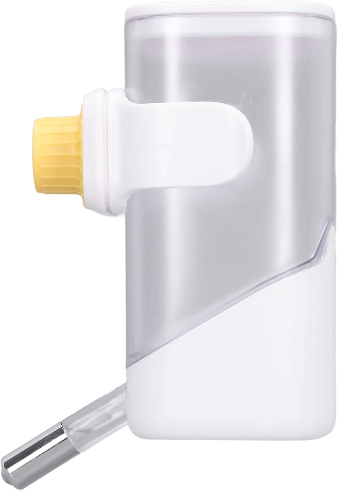 23.67oz Pet Water Feeder Bottle,Stainless Steel Cage Hanging Water Dispenser for Dogs,Cats,Hamsters,Rabbits (White)