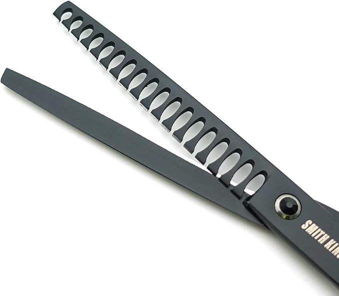 7.0 inches Professional Dog Grooming Scissors Set Straight & thinning & Curved & Chunkers 4pcs/3pcs in 1 Set (with Comb) Right-handed or Left-handed for Dog & Cats (Left-handed 3pcs wih comb)