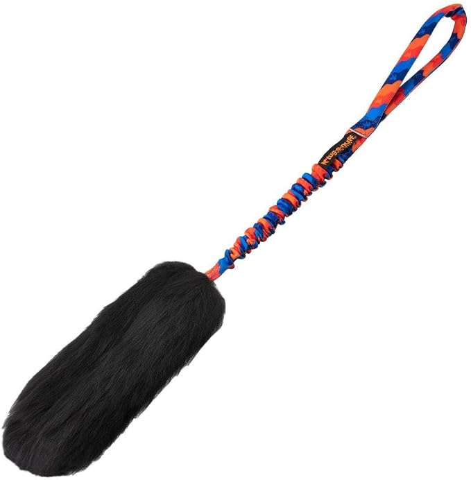 Tug-E-Nuff WondaBaa Bungee Tug Toy for Dogs for Interactive Training & Play | Soft and Responsibly-Sourced Sheepskin Bite Area | for Dogs of All Ages | Size 23 x 3 inches