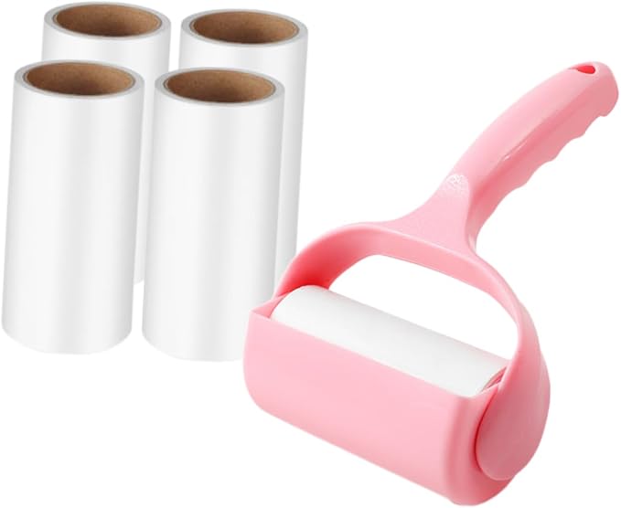 Beaupretty 2sets Handheld Pet Hair Lint Roller Compact Cleaning Tool for Clothes Furniture and Carpets Includes Dust Cover and Refill