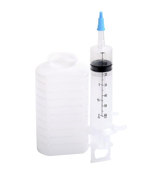 Medline Enteral Feeding and Irrigation System with IV Pole Bag, 60mL Syringes, Ideal for Home Healthcare, Pack of 30