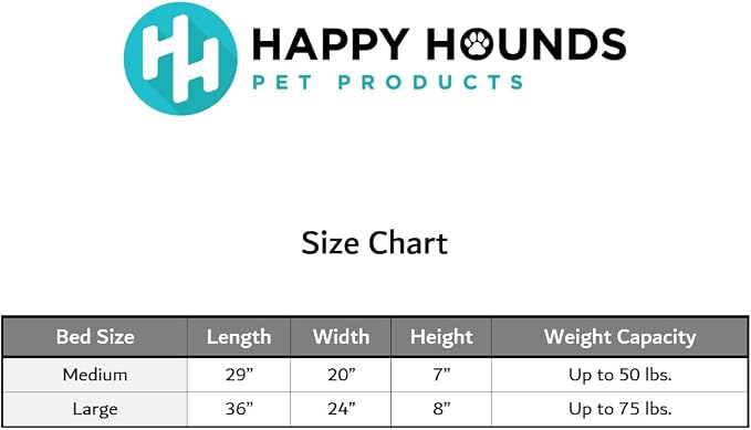 Happy Hounds Luna Sofa Dog Bed, Denim, Large (36" x 24")