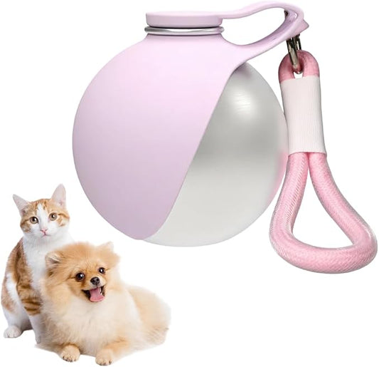 Portable Pet Water Bottle, 285ml/10 Oz Stainless Steel Compact Dog Drinking Bottles Leak Proof Cat Travel Water Bottles with Foldable Silicone Bowl for Outdoor Walking Hiking