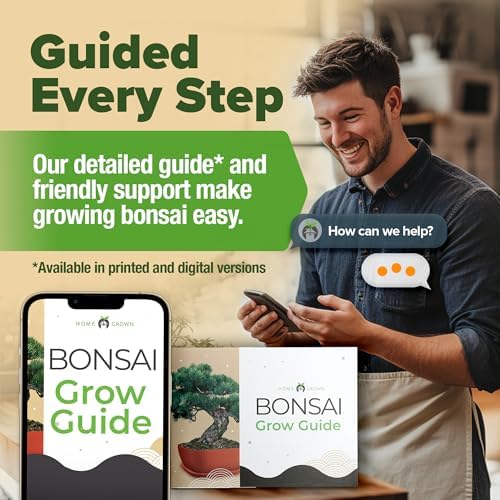 HOME GROWN 𝗨𝗦𝗔 𝗣𝗥𝗘𝗠𝗜𝗨𝗠 1 Pound Cat Grass Seeds for Cat & Kittens Oat & Barley Mix &HOME GROWN 𝗨𝗦𝗔 Bonsai Tree Kit – 6 Heirloom Varieties with Unique Pots