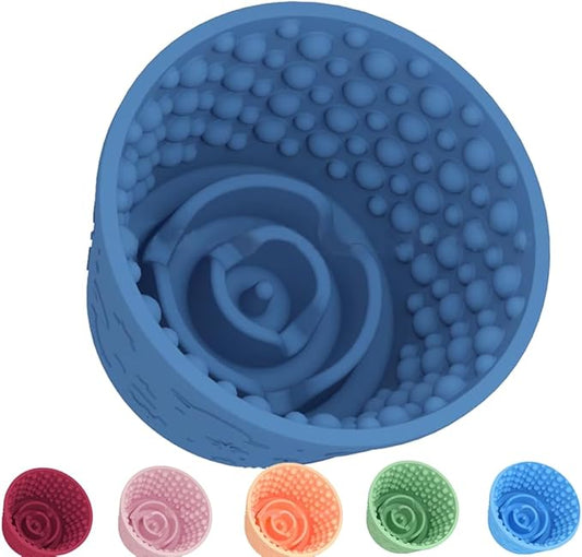 Dog Lick Bowl,Anxiety Relief Non-Slip Silicone Treat Bowl,Durable Anti-Choking Long-Lasting Enrichment Slow Feeder Licking Mat for Small Medium Large Breed,Freezable BPA Free Silicone Dishwasher Safe