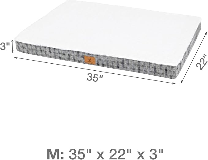 Orthopedic Dog Bed for Large Sized Dogs with Removable Washable Cover, Premium Comfort for Dogs, Multiple Sizes & Colors,Durable and Easy to Clean (Grey, Medium)