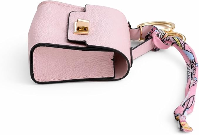 Everything Chic Barkin Luxury Designer Dog Poop Bag Holder Case, Pink