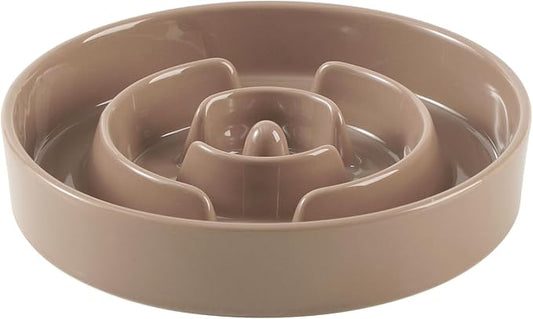 Havniva Ceramic Slow Feeder Dog Bowls, 1.2 Cups Dog Bowl Slow Feeding for Small and Medium Breed, 7.3inch Puzzle Dog Food Bowl Slow Feeder Non-Slip Anti-Gulping and Anti-Choking Reduces Bloating