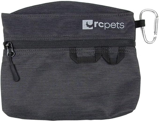 RC Pet Products Quick Grab Treat Bag, Training Pouch with Belt Clip, Dog Bag Dispenser and Stofor Accessories, Heather Black