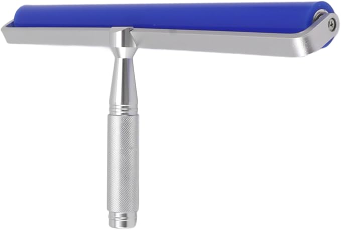 Silicone Manual Lint Remover Roller with Metal Handle Effortless Static Fabric & Pet Hair Cleaner,Heat 12 Inch Reusable Tool