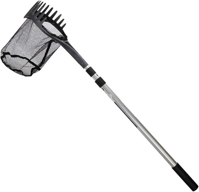Aquascape Pond Shark Net, Skimming, Maintenance and Water Garden Tool, Extends 96-inch | 74005