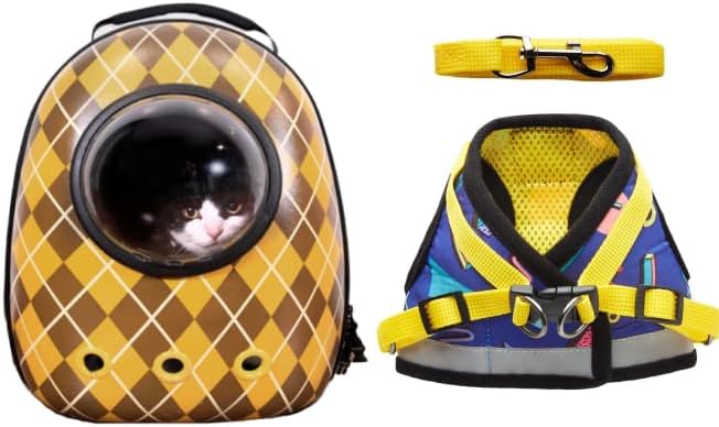 Travel Cat x Argylle Replica Backpack Carrier and Travel Cat & Stray Cat Harness and Leash Set