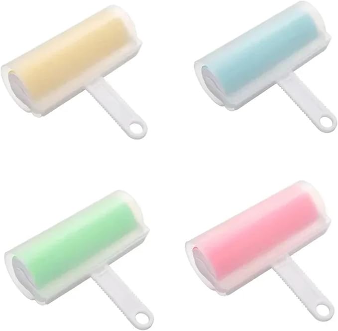 Portable Hair Rolle Clothes Pet Sticky Roller,Washable Reusable Household Cleaning(Green)