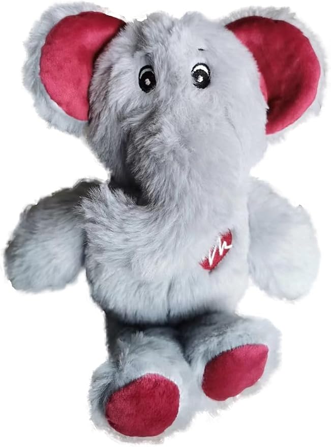 HonourHope Dog Heartbeat Toy for Anxiety Relief, Dog Soft Plush Calming Puppy Behavioral Training Aid Toy Pet Companion Pillow for Puppy Cat Kitty Pets - Elephant Box