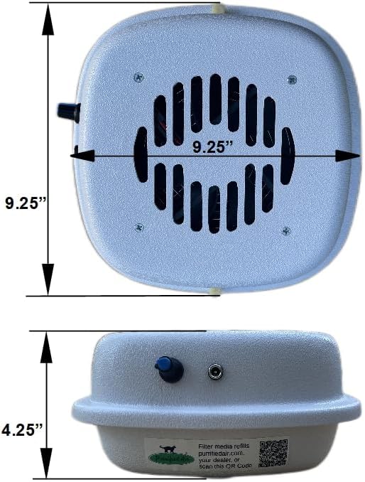 Litter Box Air Purifier- Eliminates litter box and ferret cage odor fast and completely with more long-lasting and powerful filter media and more air flow - by Purrified Air, the one that works