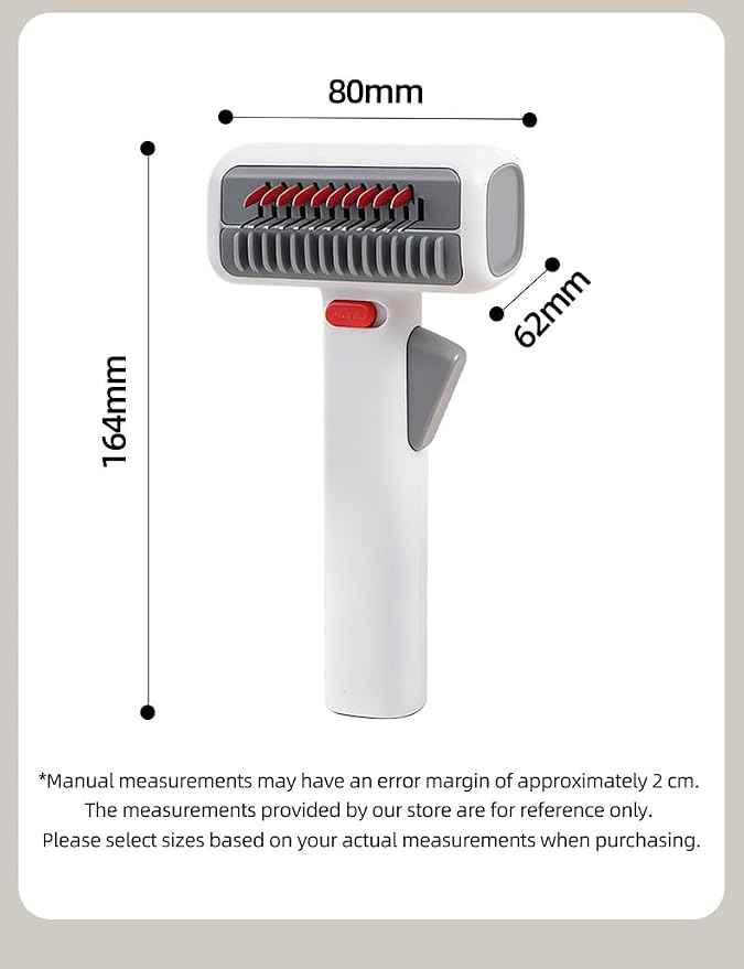 2 in 1 Pet Dematting & Deshedding Brush, One-Click Self Cleaning Dog Cat Grooming Comb with Safety Lock & Protective Cover, 2mm Safe Blade Pet Hair Remover for Dogs Cats Rabbits