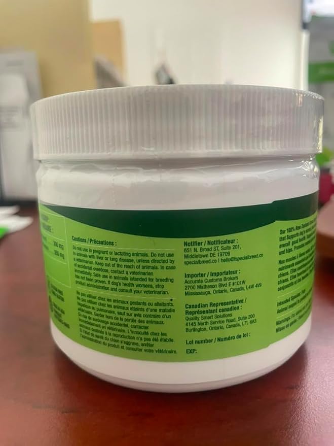 Green Lipped Mussel Powder for Dogs & Cats - 100% New Zealand Green Lipped Mussels - Natural Hip & Joint Supplement for Joints, Tendons, Ligaments, Muscles - 150 Grams - Up to 500 Servings