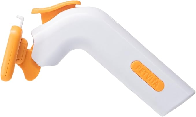PETVITA Self Cleaning Deshedding Brush - Smart Grooming Tool with Stainless Steel Blade for Small Pets & Short Hair