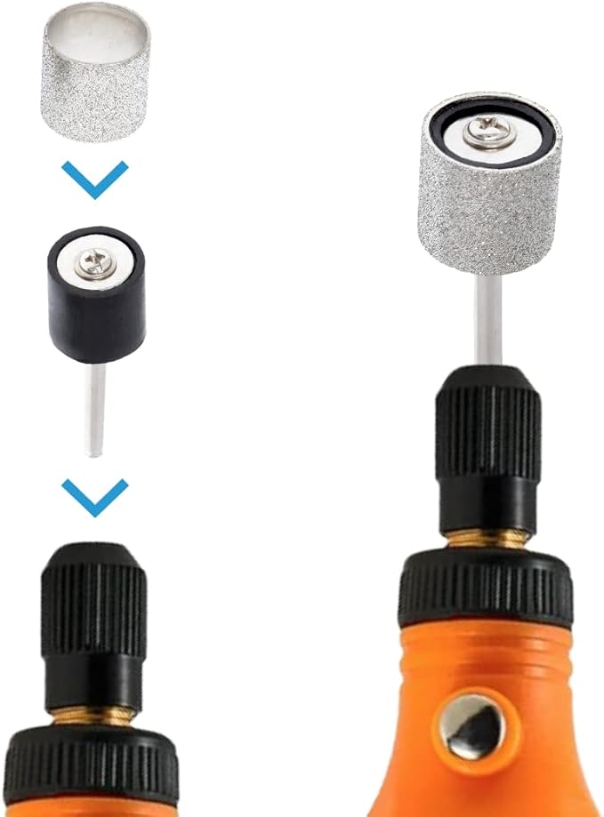 Pet Nail Grinder Diamond Wheel - 120 grit Rotary Tool Sanding Bands for Pet Nail Dremel Tool - Compatible with Any 1/2 inch Mandrel Grinding Tool, (80 grit)