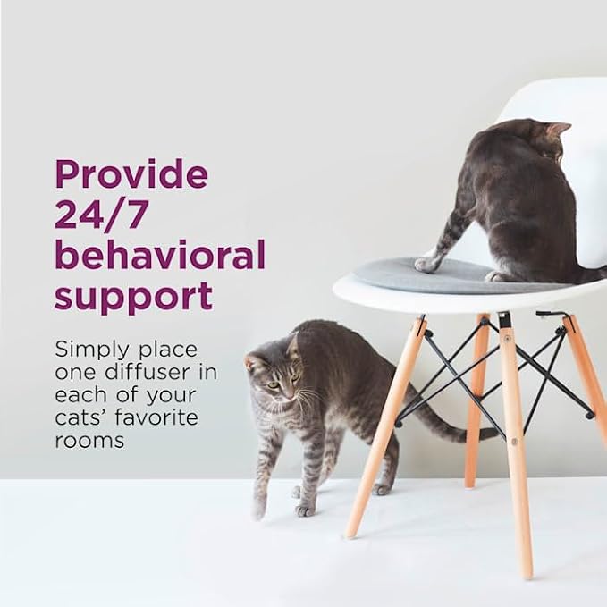 Comfort Zone Single & Multi-Cat Calming Diffuser Refills for A Soothing Home, 192 ml., Pack of 4