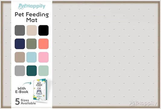 Dog Food Mat - Raised Edges Dogs Mat for Food and Water Prevent Spill, Waterproof Cat Food Mats Protect Floors, Easy Clean Dog Bowl Mats for Food and Water, Silicone Pet Feeding Placemats