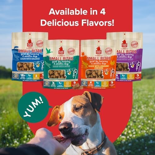 PLATO Pet Treats Small Bites - Air-Dried Training Treats for Dogs - Supports Healthy Digestion - Limited Ingredients - Duck 6oz - 2 Pack