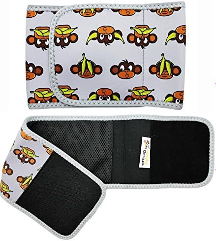 Dog Diaper for Male Belly Band Neoprene Reusable Washable for Small and Big Large Dogs Puppy (Gray Monkey, S: Waist 10" - 13")