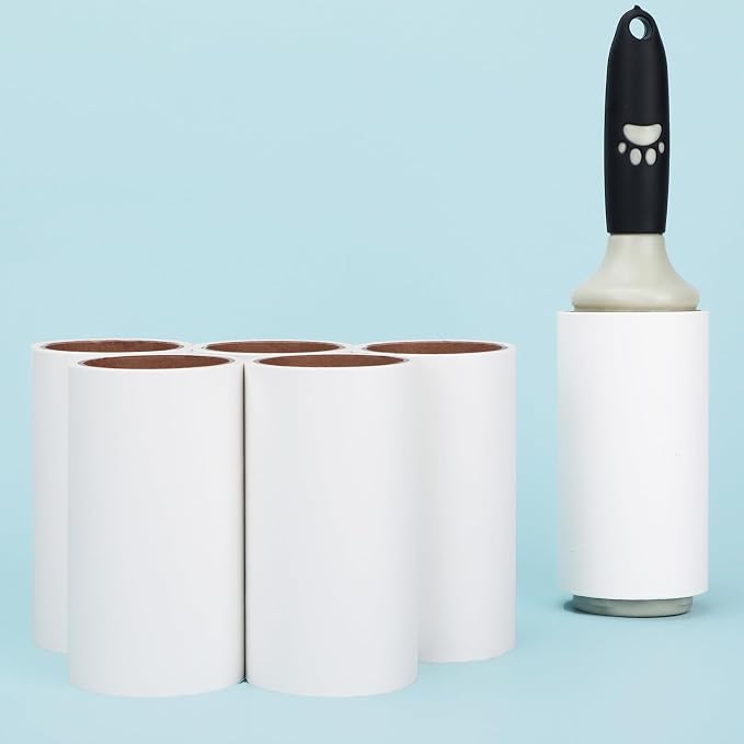 4.5 inch Lint Roller Refills Only for Spotty Jumbo Extra Sticky Adhesive Lint Roller Pet Cat & Dog Removal for Clothes and Furniture, Pack of 5 Refills, 300 Sheets Total